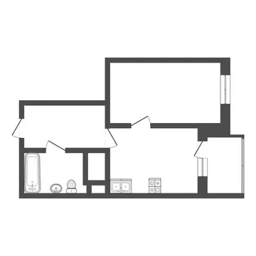 1-комнатная квартира: Тюмень, улица Мельникайте, 2к19 (38.6 м)