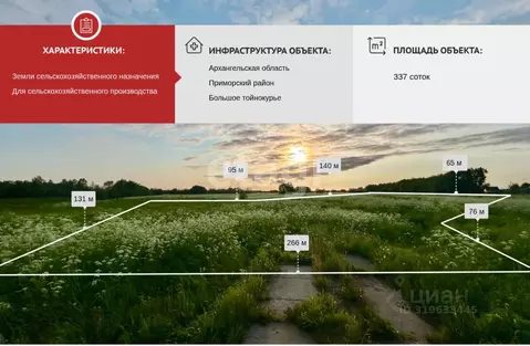 Участок в Архангельская область, Приморский муниципальный округ, д. ...