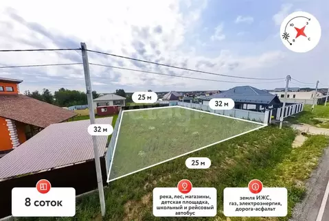 Участок в Тюменская область, Тюменский муниципальный округ, с. Кулига, ...