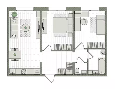 3-к кв. Кировская область, Киров бул. Прибрежный, 6 (59.8 м)