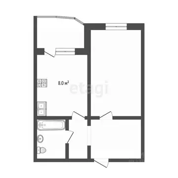 1-к кв. Тюменская область, Тюмень Антипино мкр, ул. Беловежская, 15 ...