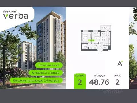 2-к кв. Ленинградская область, Всеволожский район, Заневское городское ...