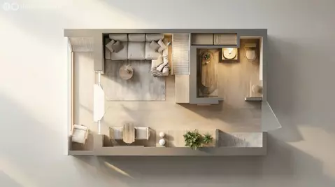 Квартира-студия: посёлок Шушары, Школьная улица, 17 (22.3 м)