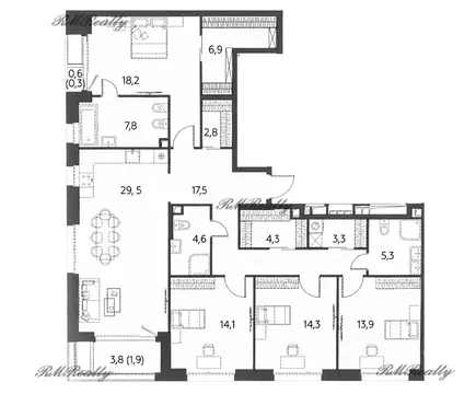 5-к кв. Москва ул. Нижние Мневники, 12 (146.0 м)