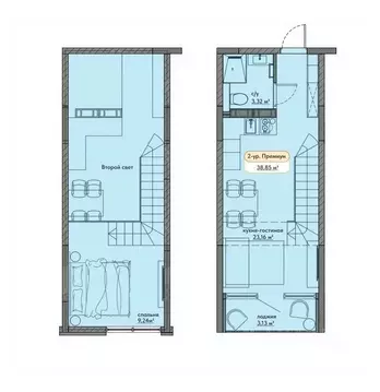 Студия Крым, Евпатория ул. Симферопольская, 1Ж (38.98 м)