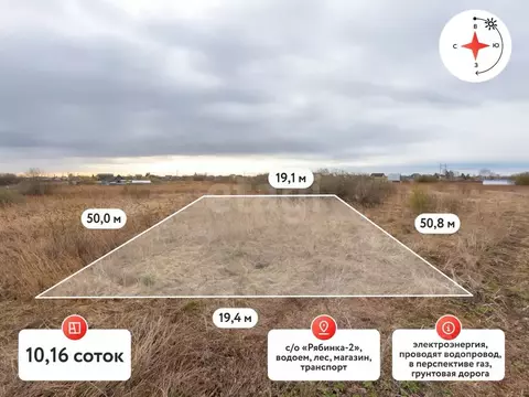 Участок в Тюменская область, Тюмень Рябинка-2 садовое товарищество, ...
