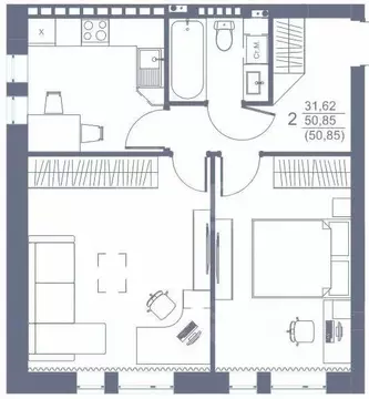 2-к кв. Оренбургская область, Оренбургский район, с. Нежинка ул. ...