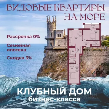 2-к кв. Крым, Ялта 10-й мкр,  (70.25 м)