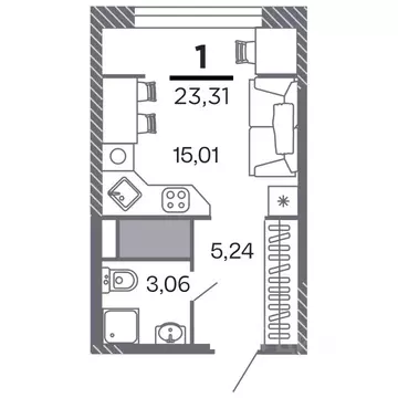 1-к кв. Рязанская область, Рязань Петра и Февронии жилой комплекс ...