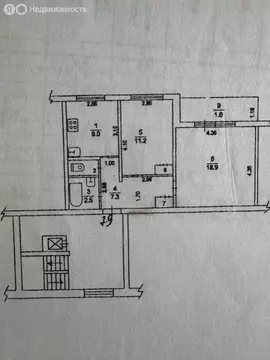 2-комнатная квартира: Чехов, улица Полиграфистов, 27 (51.3 м)