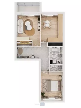 2-к кв. Тверская область, Тверь Бурашевское ш., 62 (64.8 м)