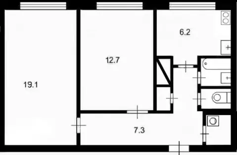 2-к кв. Санкт-Петербург ул. Симонова, 2 (45.0 м)