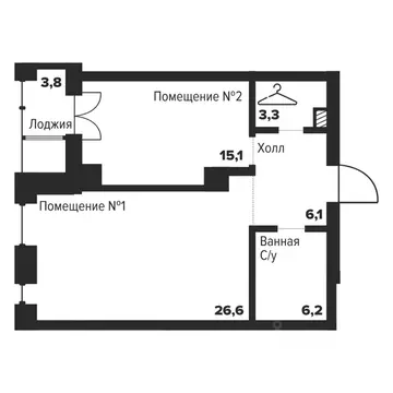 1-к кв. Челябинская область, Челябинск ул. Труда, 157А (57.3 м)