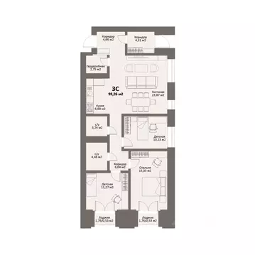 3-к кв. Челябинская область, Сосновский район, Поселок Красное Поле ...