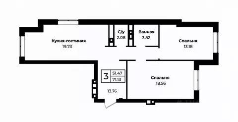 3-к кв. Оренбургская область, Оренбург Селивановский пер., 24/46 ...