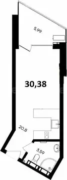 Квартира-студия: Севастополь, Нахимовский район, Качинский округ, с. ...