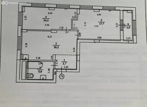 2-комнатная квартира: Нижний Новгород, Молодёжный проспект, 76 (61.4 ...