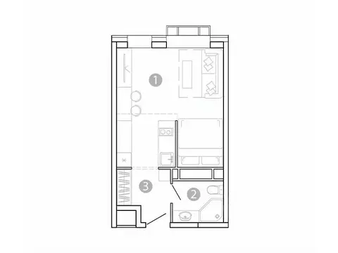 1-к кв. Забайкальский край, Чита 1-я Коллективная ул., 6 СТР (29.29 м)
