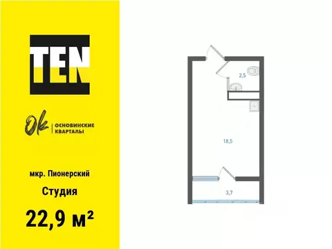 Студия Свердловская область, Екатеринбург Пионерский жилрайон, ...