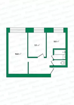 2-к кв. Кировская область, Киров Верхосунская ул., 23 (40.0 м)