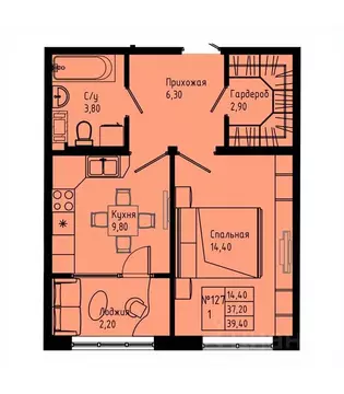 1-к кв. Ленинградская область, Коммунар г. Гатчинский муниципальный ...