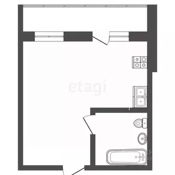 Студия Тюменская область, Тюмень ул. Судостроителей, 71 (32.7 м)