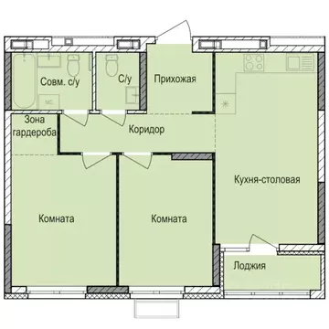 2-к кв. Удмуртия, Ижевск Автопроизводство жилрайон, Норвежский Лес ...