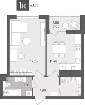 1-к кв. Калининградская область, Светлогорск Лесная Сказка жилой ...