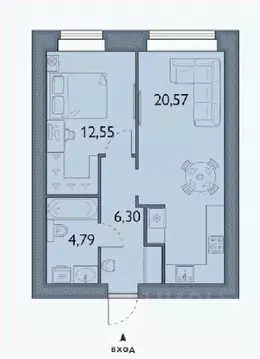 1-к кв. Брянская область, Брянский район, пос. Мичуринский, ...