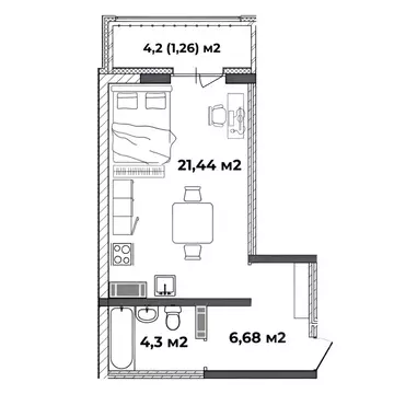 Студия Ярославская область, Ярославль ул. Старая Костромская, 4 (33.68 ...