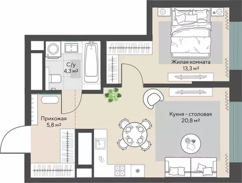 1-к кв. Свердловская область, Екатеринбург Эльмаш жилрайон, Изумрудный ...