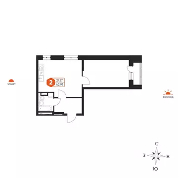 2-к кв. Тверская область, Конаковский муниципальный округ, Редкино пгт ...