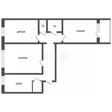 3-к кв. Ивановская область, Иваново ул. Юрия Гагарина, 4 (61.3 м)