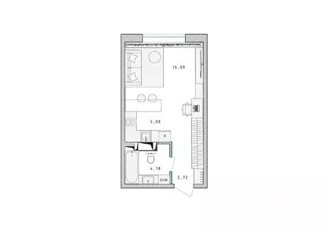 Студия Московская область, Пушкино Ярославское ш., 194к1 (27.8 м)