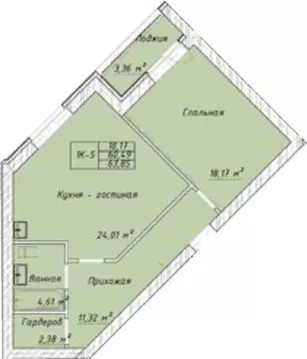 1-к кв. Ивановская область, Ивановский район, Богданихское с/пос, д. ...