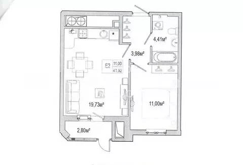1-комнатная квартира: Рязань, улица Земнухова, 3 (39.12 м)