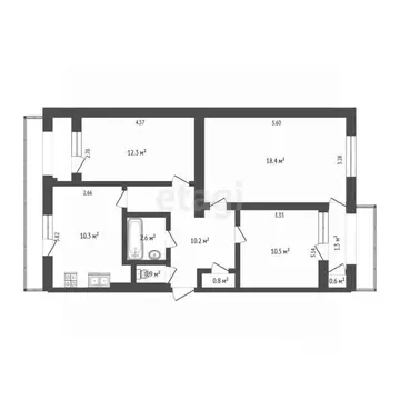 3-к кв. Севастополь просп. Победы, 35 (66.0 м)
