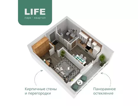 1-к кв. Кировская область, Киров ул. Капитана Дорофеева, 24 (40.7 м)