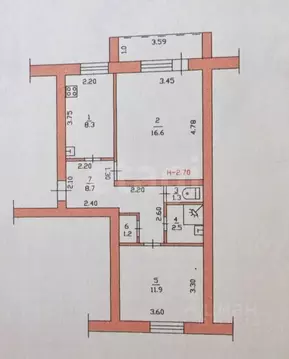 2-к кв. Краснодарский край, Ейск Коммунистическая ул. (50.4 м)