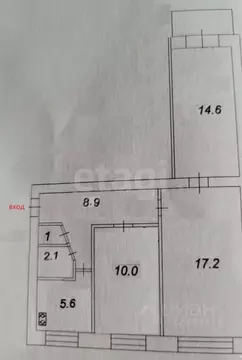 3-к кв. Коми, Ухта ул. Семяшкина, 1 (59.9 м)