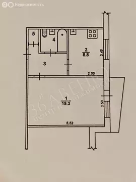 1-комнатная квартира: Воронеж, улица Владимира Невского, 22 (37.3 м)