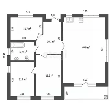 Дом в Татарстан, Альметьевск Вахтовая ул., 110А (98 м)