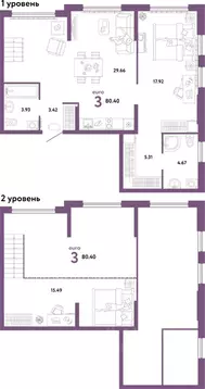 3-к кв. Свердловская область, Екатеринбург ул. Шефская, 22А (80.4 м)