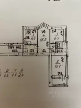 3-к кв. Санкт-Петербург просп. Кима, 4В (57.0 м)