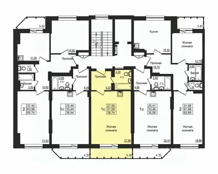 Студия Новосибирская область, Новосибирск Вилюйская ул., 6 (36.6 м)