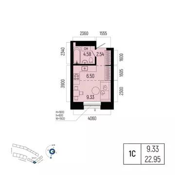 1-к кв. Башкортостан, Уфа Глумилино-1 мкр, Новатор жилой комплекс ...
