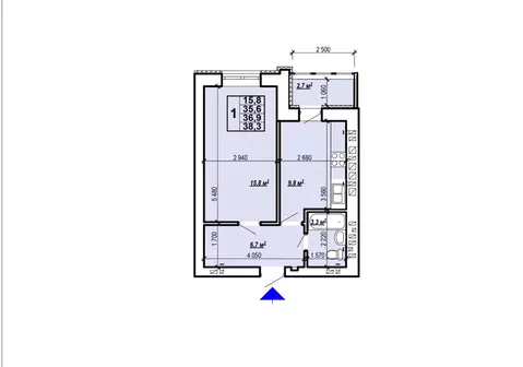 1-к кв. Саратовская область, Энгельс Дом у озера жилой комплекс (38.3 ...