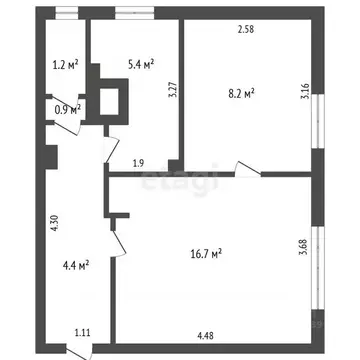 2-к кв. Башкортостан, Ишимбайский район, с. Петровское Школьная ул., ...