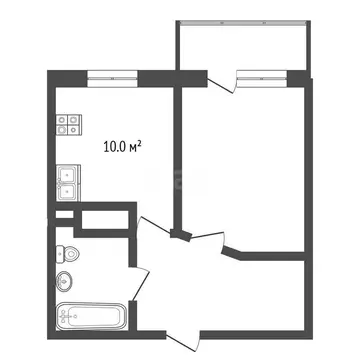 1-комнатная квартира: Тобольск, 15-й микрорайон, 37 (35 м)