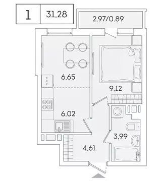 1-к кв. Ленинградская область, Мурино Всеволожский район, ул. ...